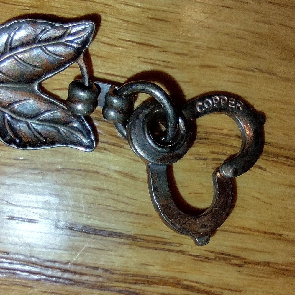 Vintage Solid Copper Designer Bracelet - image 8